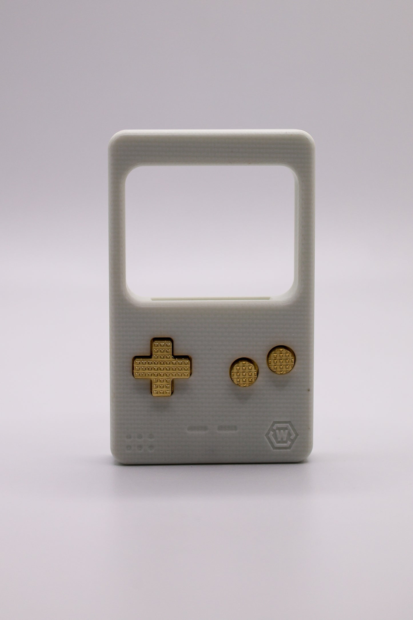 White G10 Clicktendo Slim with Brass Frag Buttons