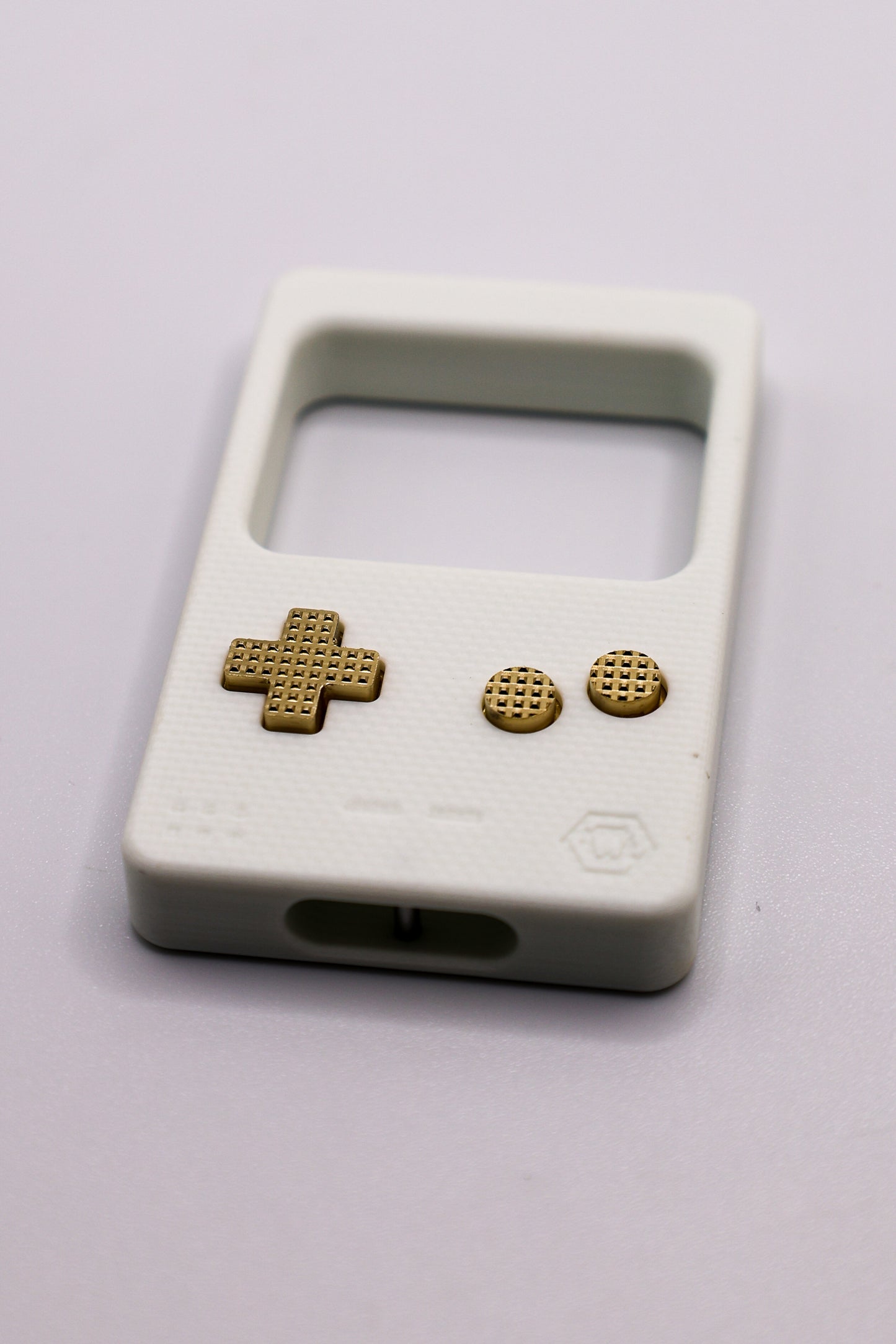 White G10 Clicktendo Slim with Brass Frag Buttons